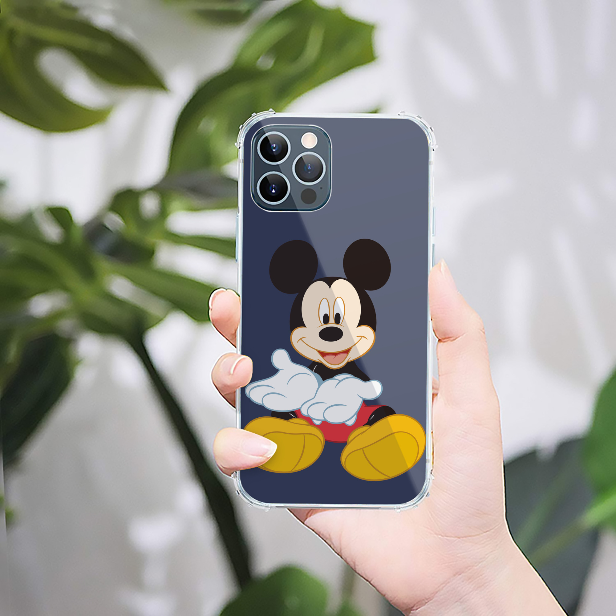 （画像用） ミッキーマウス Mickey Mouse 【iPhone 12シリーズ対応】透明スマホケース（クリアソフトケース）